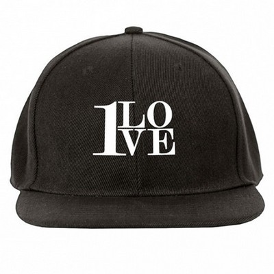 6 Panel Flat Bill Cap