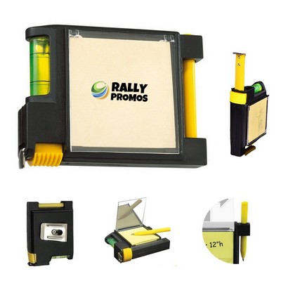 Steel Tape Measure with Spirit Level Note Memo Pad And Pen