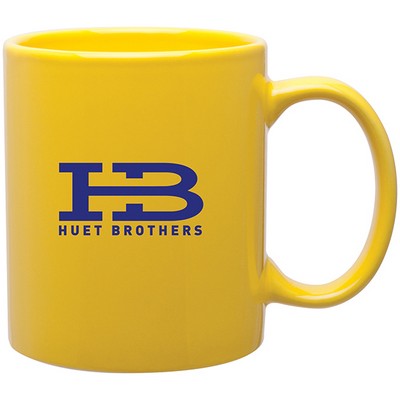 11 oz C-Handle Ceramic Mug (Yellow)